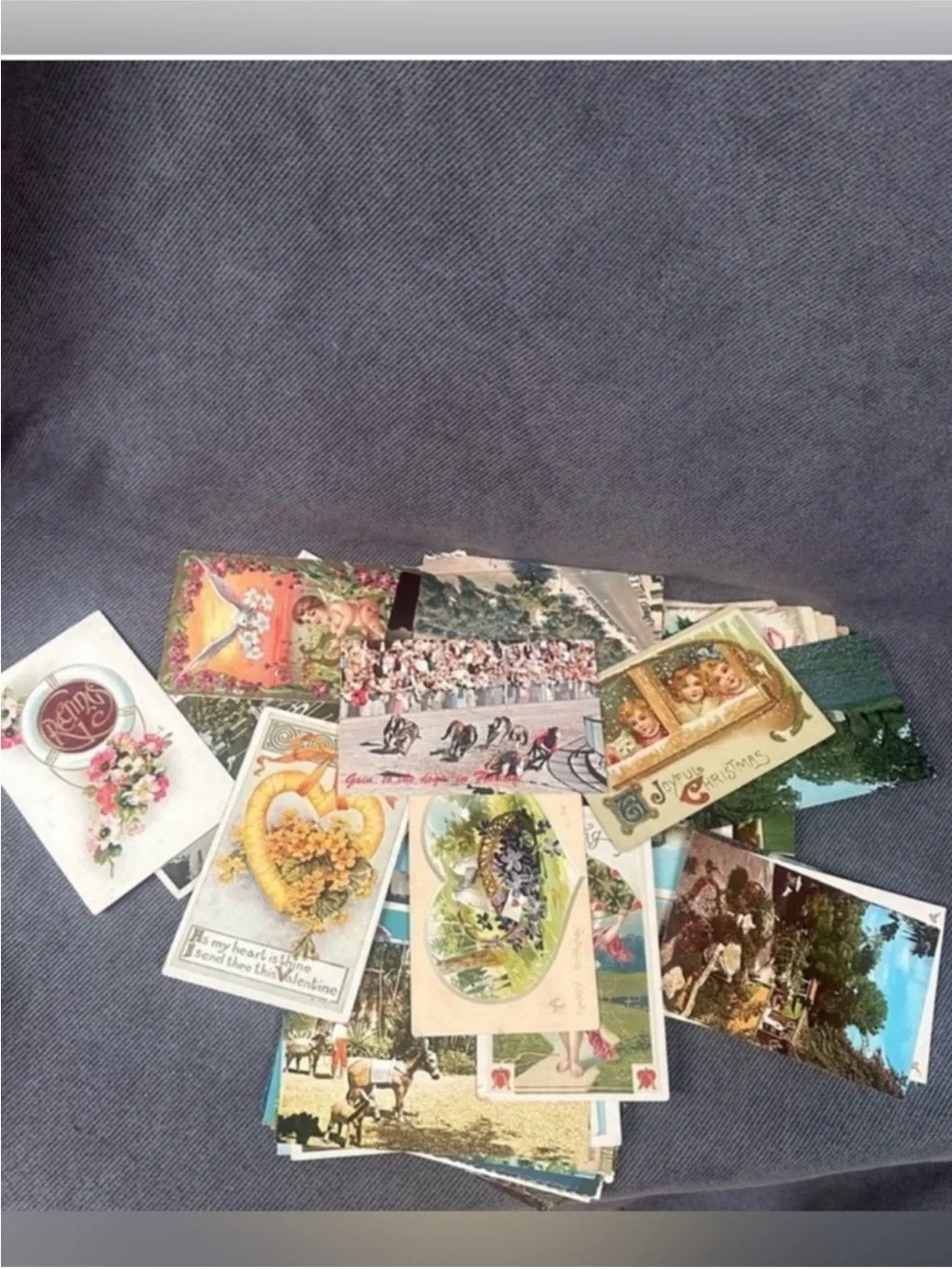 107 vintage postcard lot euphemia